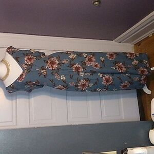 Xhilaration jumpsuit sleeveless sz:S Blue floral